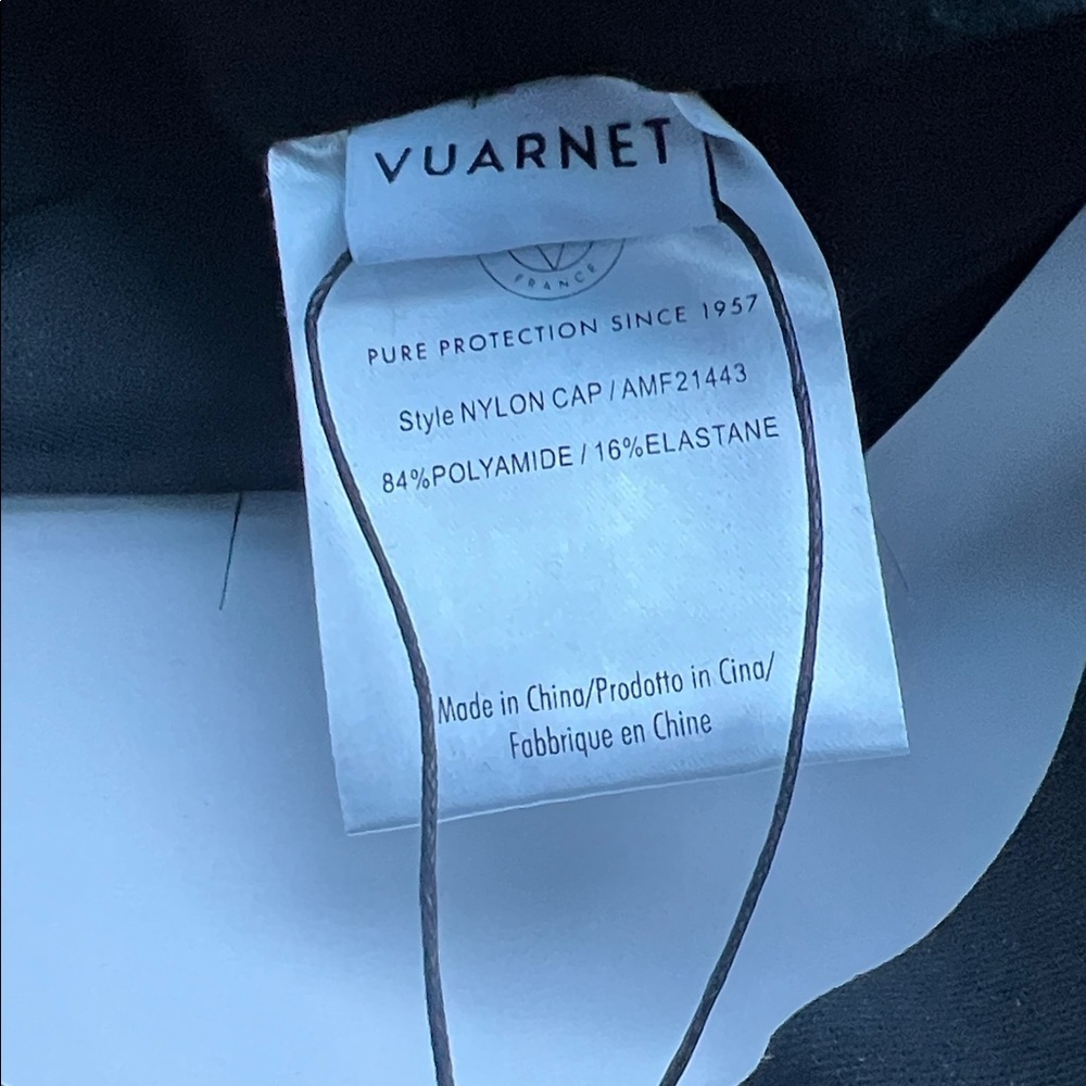 NWT Vuarnet Classic Black Cap with White Embroidery - Picture 3 of 5